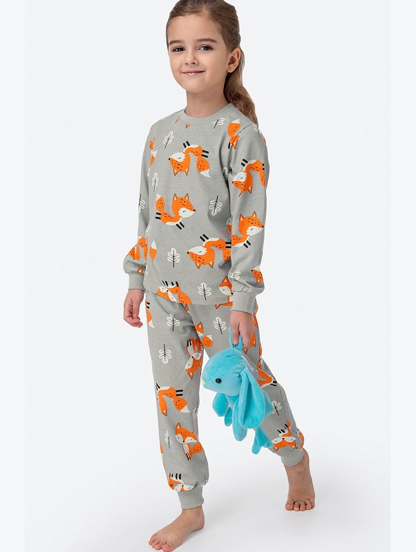Хлопковая пижама для девочки Happyfox