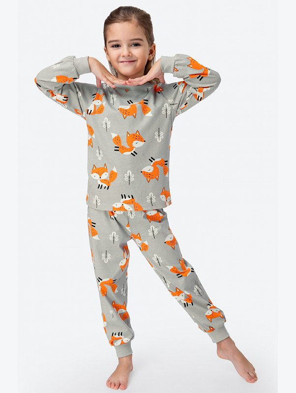 Хлопковая пижама для девочки Happyfox