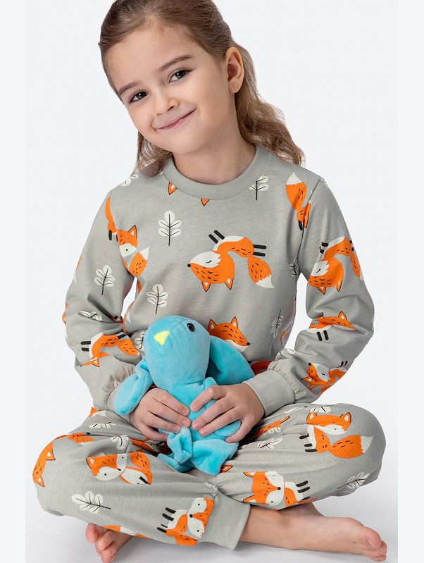 Хлопковая пижама для девочки Happyfox