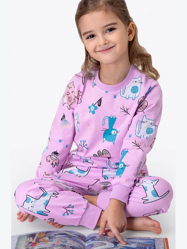 Хлопковая пижама для девочки Happyfox