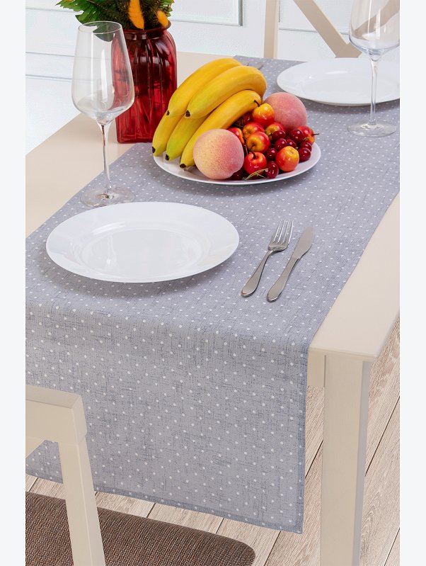 Дорожка на стол из рогожки 145Х45 Happy Fox Home