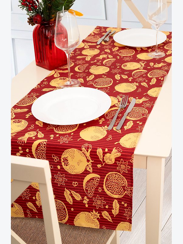 Дорожка на стол из рогожки 145Х45 Happy Fox Home