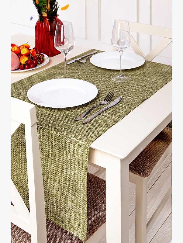 Дорожка на стол из рогожки 145Х45 Happy Fox Home