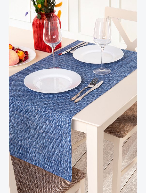 Дорожка на стол из рогожки 145Х45 Happy Fox Home