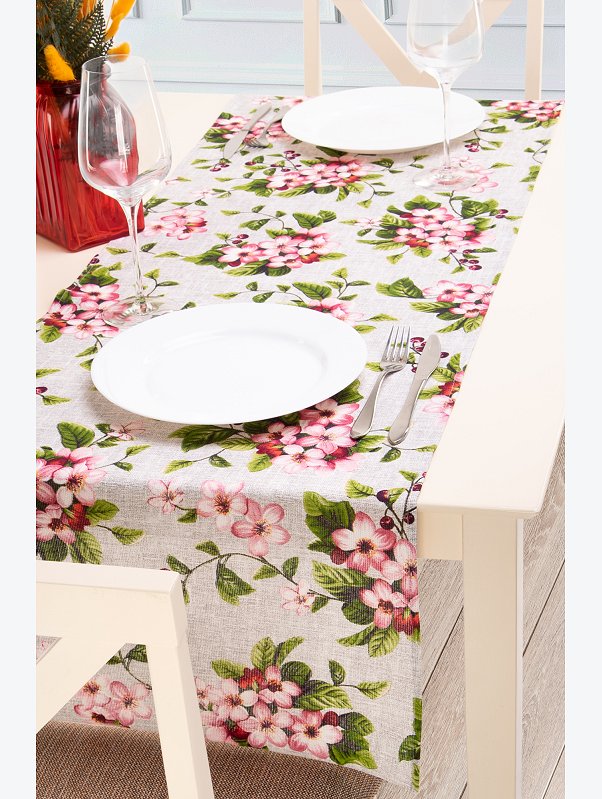 Дорожка на стол из рогожки 145Х45 Happy Fox Home