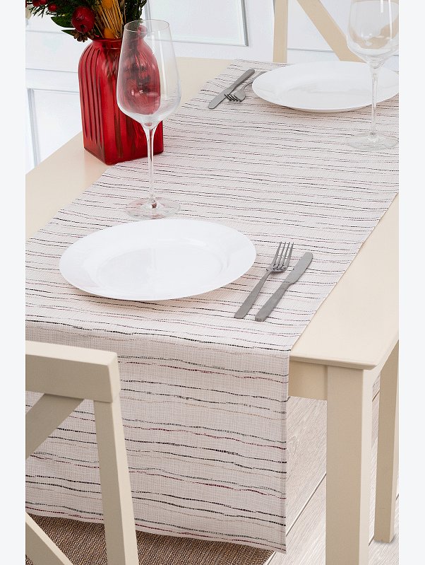 Дорожка на стол из рогожки 145Х45 Happy Fox Home