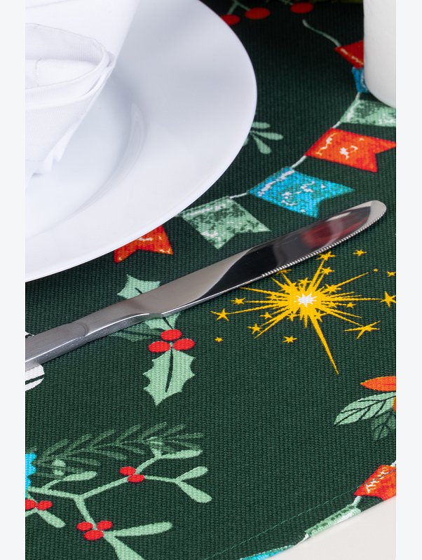 Дорожка на стол из рогожки 145x45 Happy Fox Home