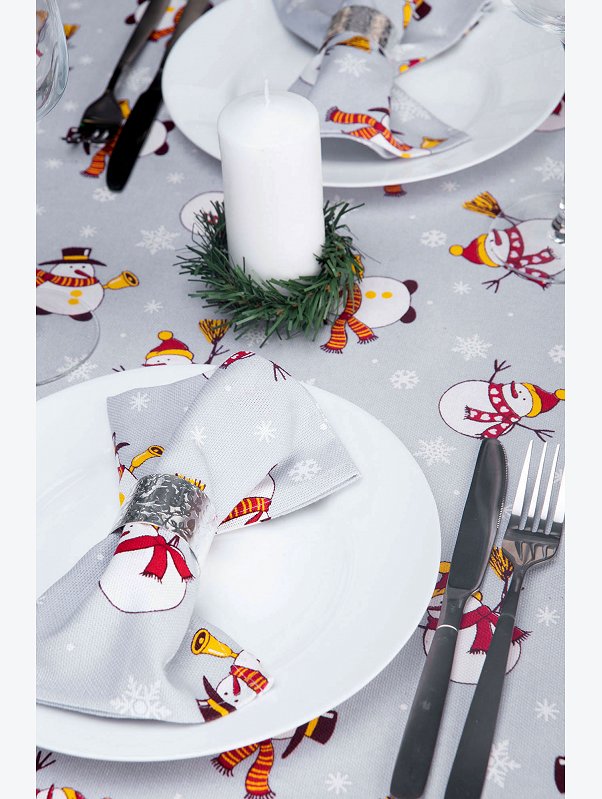 Дорожка на стол из рогожки 145x45 Happy Fox Home