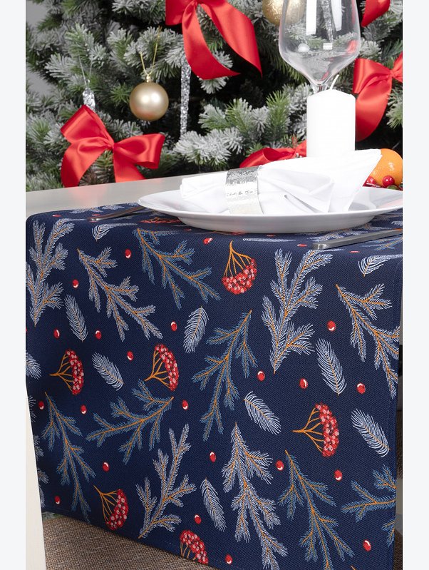 Дорожка на стол из рогожки 145x45 Happy Fox Home