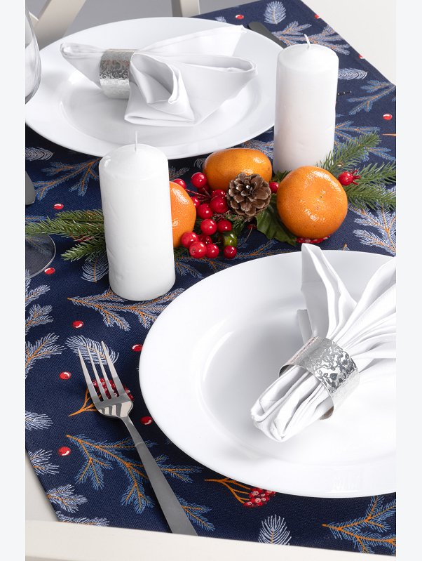 Дорожка на стол из рогожки 145x45 Happy Fox Home