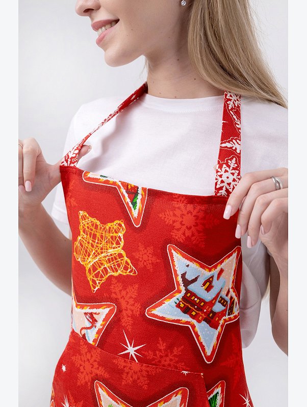 Фартук кухонный из рогожки Happy Fox Home