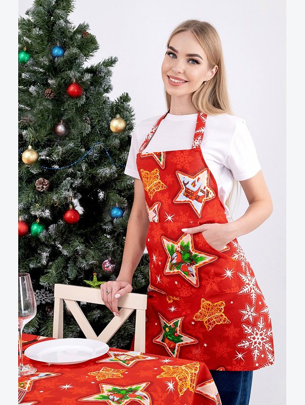 Фартук кухонный из рогожки Happy Fox Home