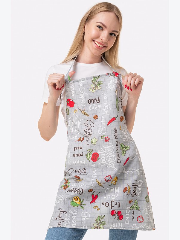 Фартук кухонный из рогожки Happy Fox Home