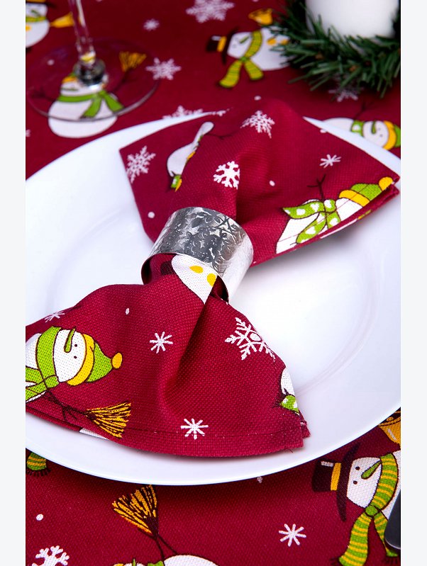 Набор салфеток из рогожки 4 шт Happy Fox Home