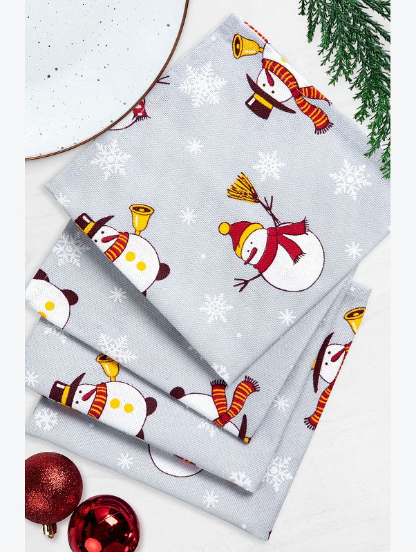 Набор салфеток из рогожки 4 шт Happy Fox Home