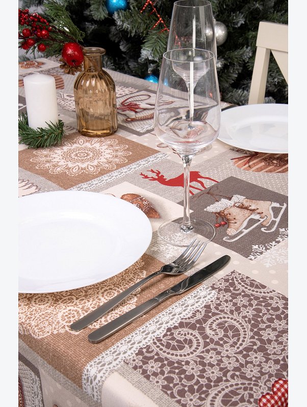 Скатерть из рогожки Happy Fox Home