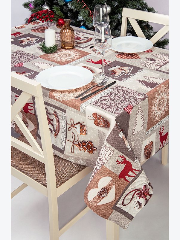 Скатерть из рогожки Happy Fox Home
