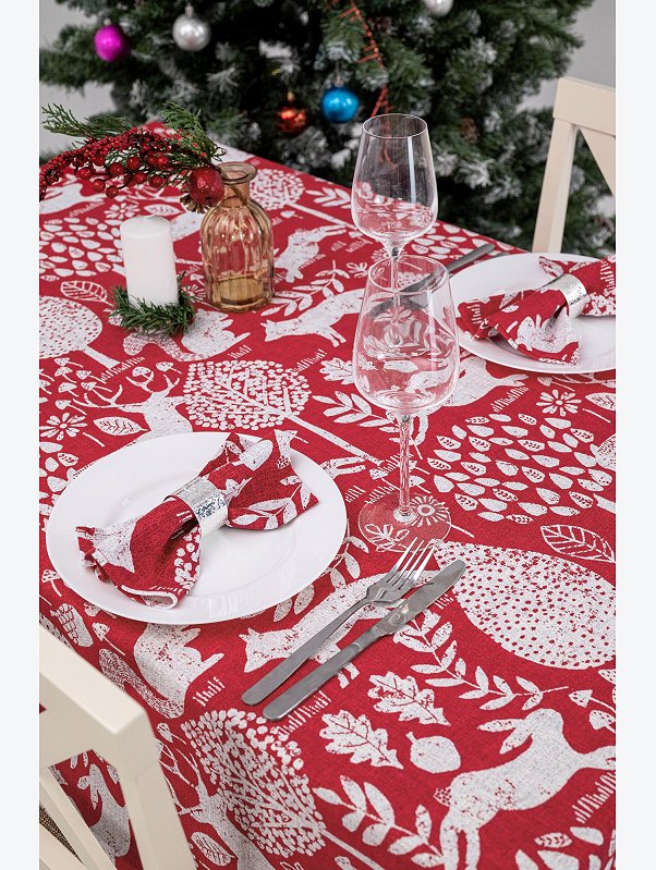Скатерть из рогожки Happy Fox Home