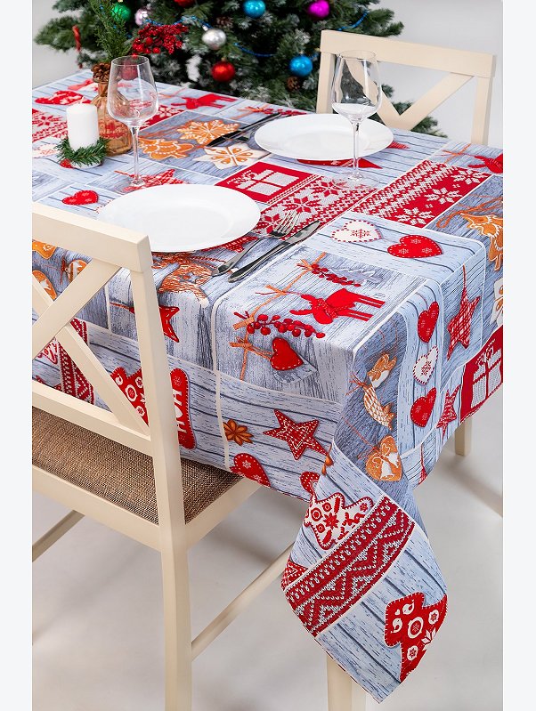 Скатерть из рогожки Happy Fox Home