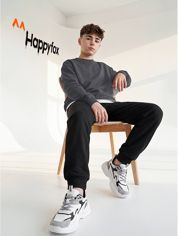 Детский свитшот оверсайз из футера трехнитки Happyfox