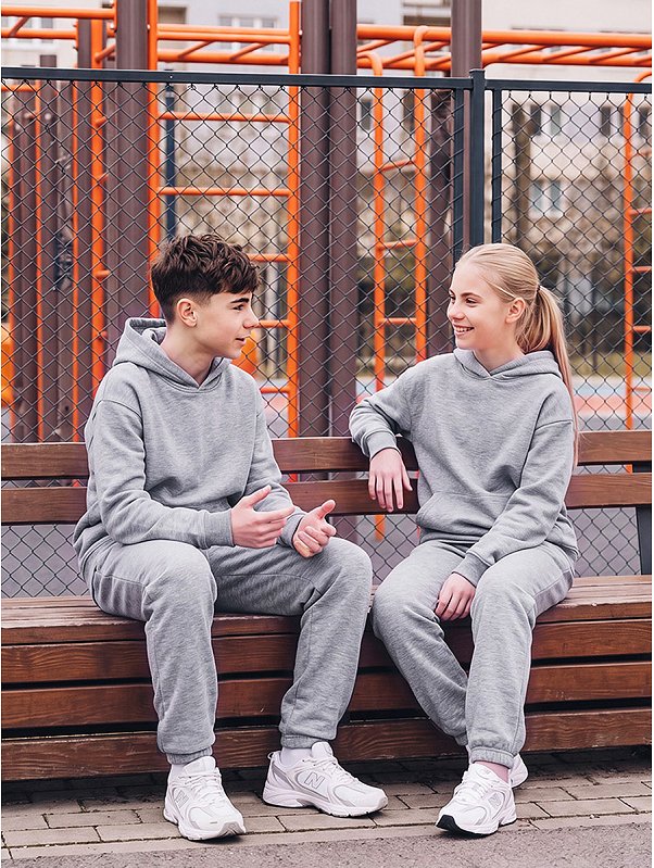 Детский костюм оверсайз из футера трехнитки Happyfox