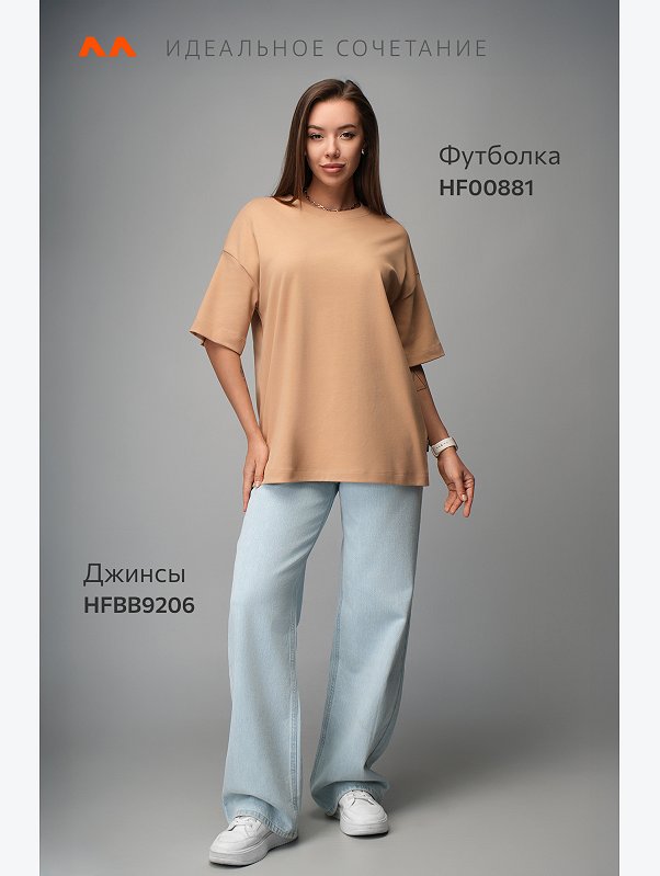 Женская футболка оверсайз Happyfox