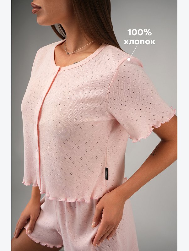 Женская пижама с шортами из ажурного хлопка Happyfox