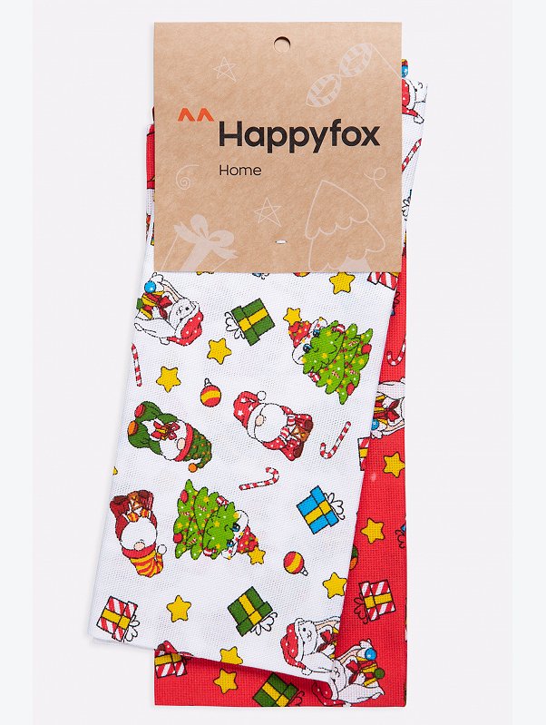 Набор полотенец из рогожки с петельками 2 шт Happy Fox Home