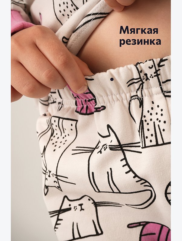 Пижама из футера с начесом для девочки Happyfox