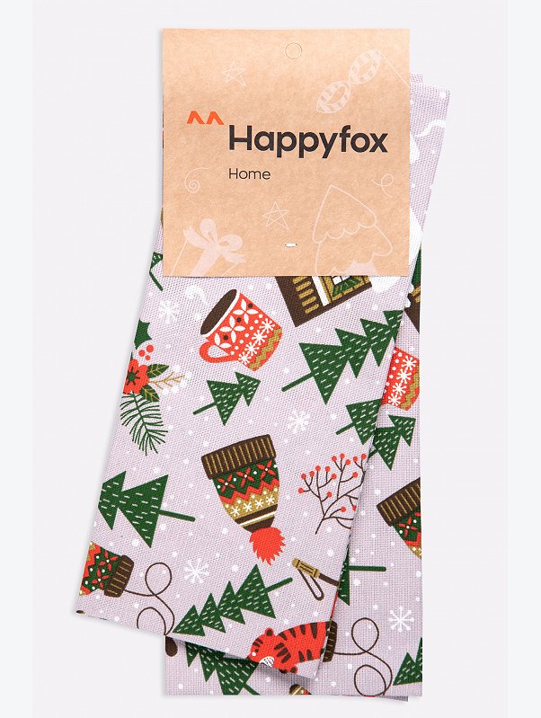 Набор полотенец из рогожки с петельками 2 шт Happy Fox Home