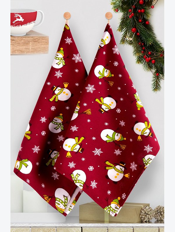 Набор полотенец из рогожки с петельками 2 шт Happy Fox Home