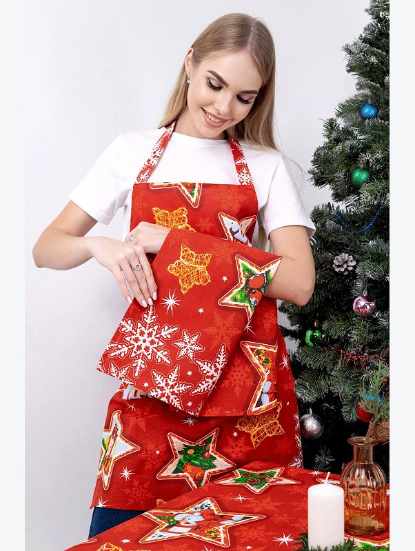 Набор полотенец из рогожки с петельками 2 шт Happy Fox Home