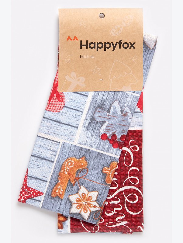 Набор полотенец из рогожки с петельками 2 шт Happy Fox Home