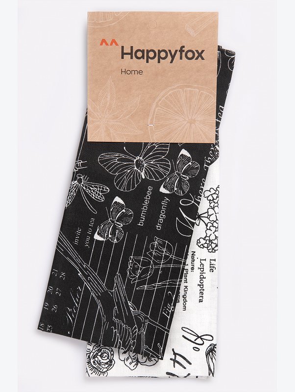 Набор полотенец из рогожки с петельками 2 шт Happy Fox Home