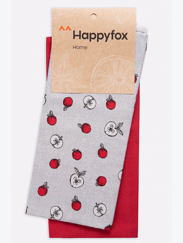 Набор полотенец из рогожки с петельками 2 шт Happy Fox Home