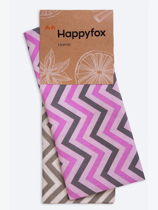 Набор полотенец из рогожки с петельками 2 шт Happy Fox Home