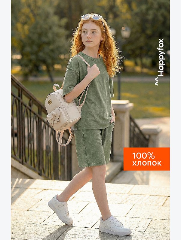Костюм для девочки из хлопка Happyfox