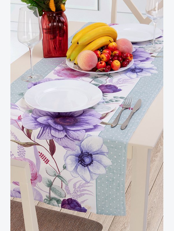 Дорожка на стол из рогожки 50x140 Happy Fox Home