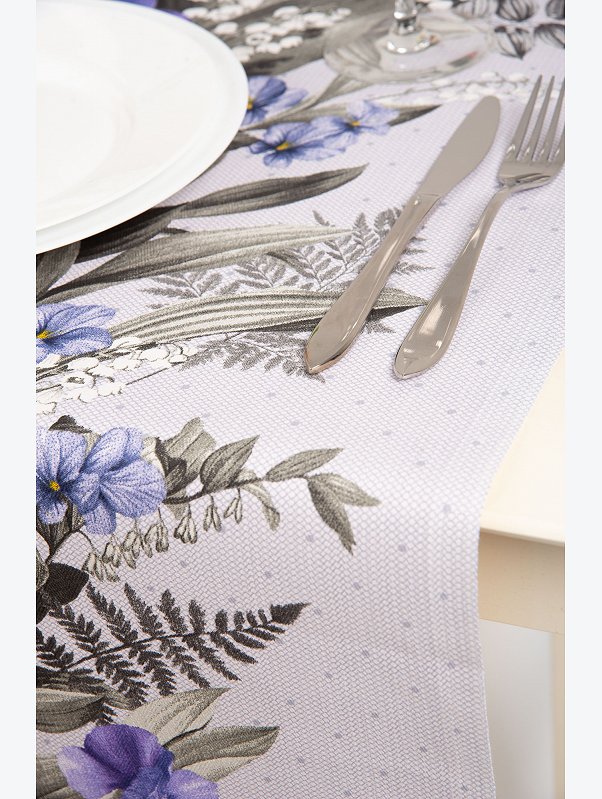 Дорожка на стол из рогожки 50x140 Happy Fox Home