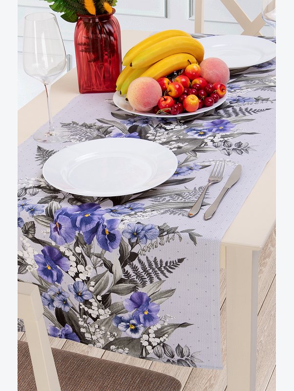 Дорожка на стол из рогожки 50x140 Happy Fox Home