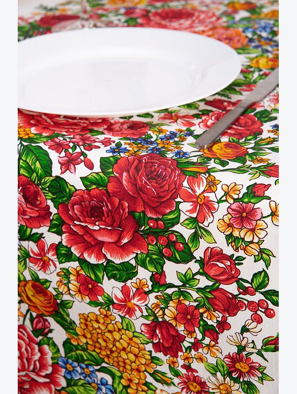 Дорожка на стол из рогожки 50x140 Happy Fox Home