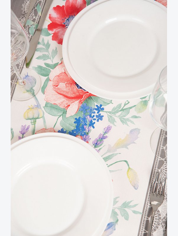 Дорожка на стол из рогожки 50x140 Happy Fox Home