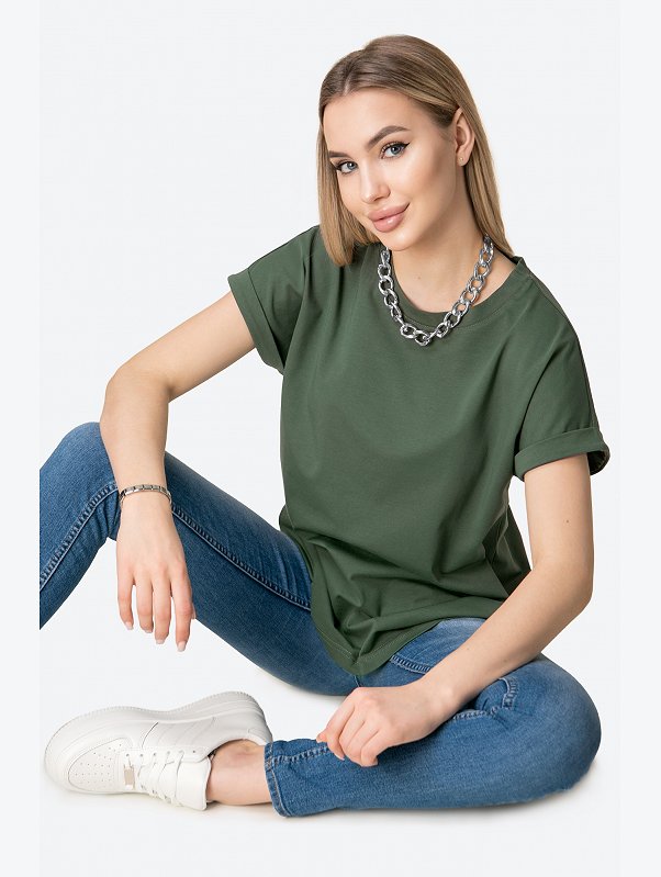 Женская базовая футболка с лайкрой Happyfox