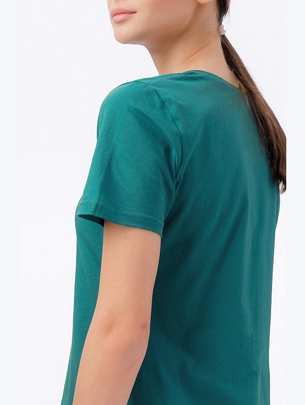 Базовая однотонная женская футболка Happyfox