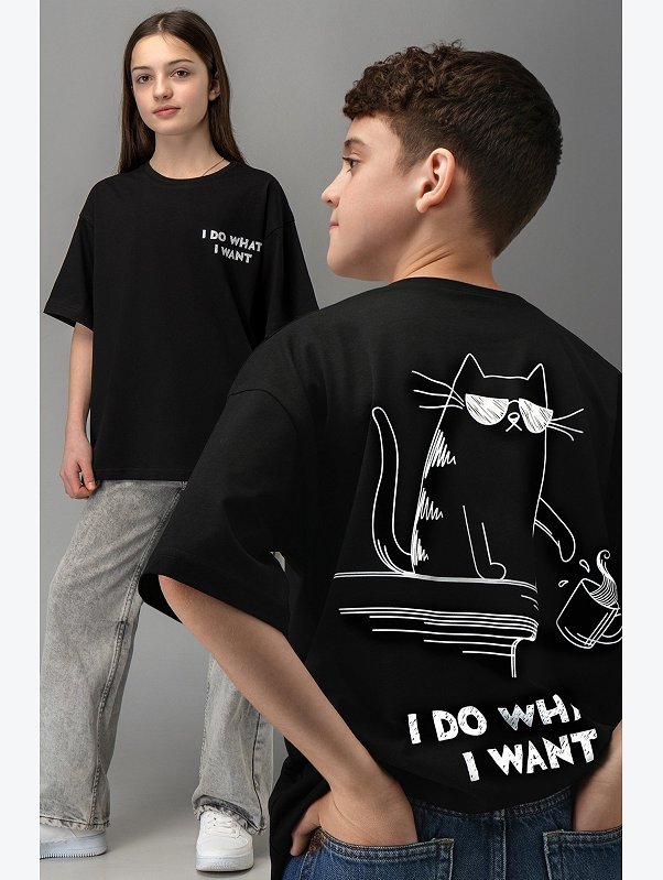 Детская футболка оверсайз Happyfox