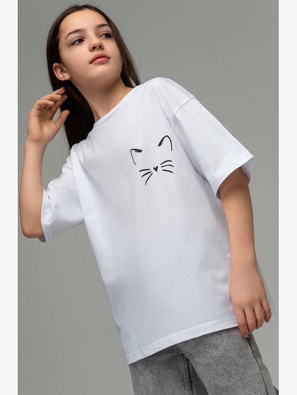 Футболка оверсайз для девочки Happyfox