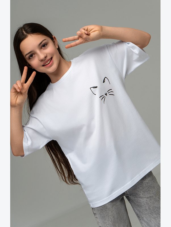 Футболка оверсайз для девочки Happyfox