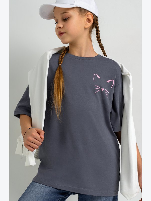 Футболка оверсайз для девочки Happyfox