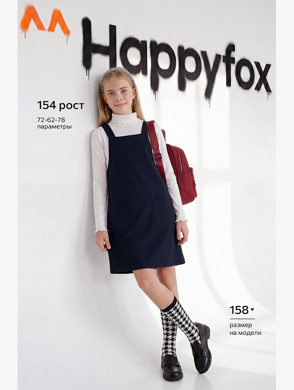 Сарафан для девочки из футера Happyfox
