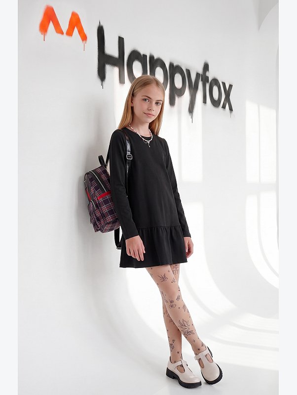 Платье из футера для девочки Happyfox